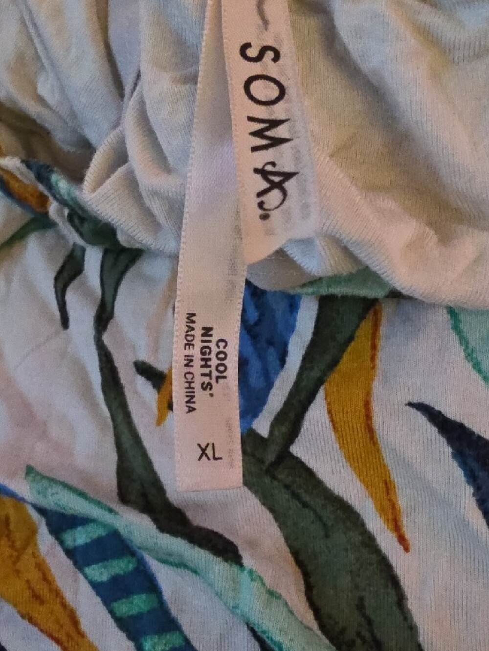 Soma Multicolor Tropical Leaf Cool Nights Shelf Bra Cami Top Xl - Picture 3 of 5